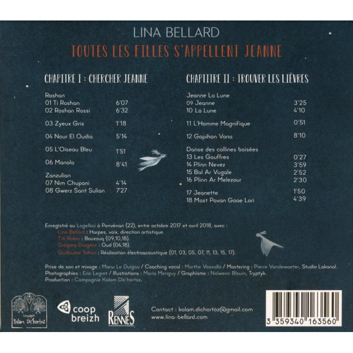 CD LINA BELLARD - Toutes les filles s'appellent Jeanne