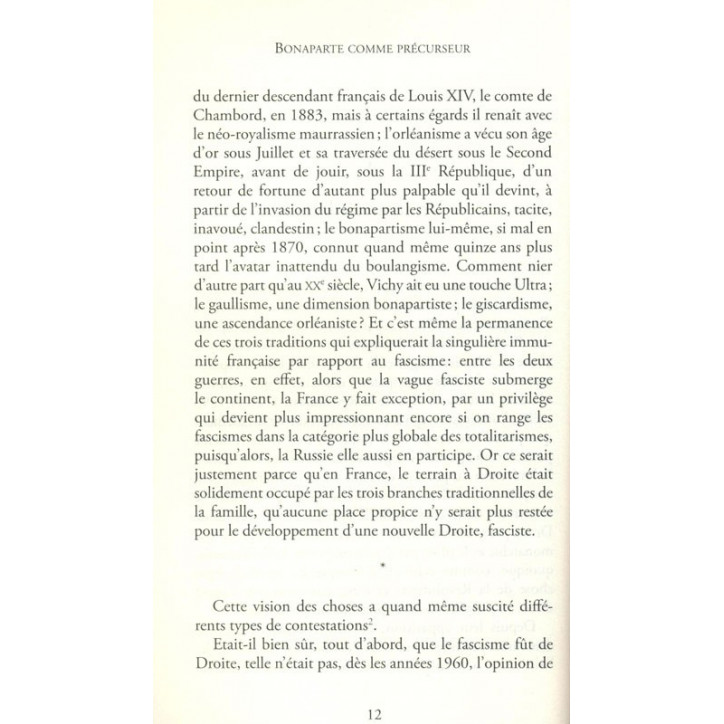 BONAPARTE COMME PRÉCURSEUR - Rapport sur la banalité du mâle