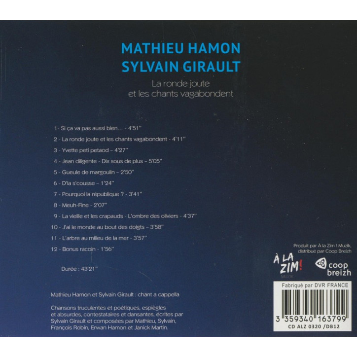 CD HAMON / GIRAULT - La ronde joute et les chants vagabondent