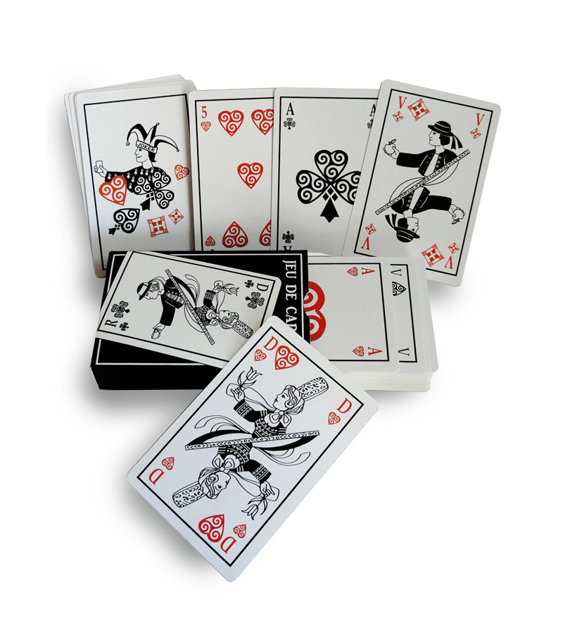 Tapis de cartes avec 2 jeux de 54 cartes