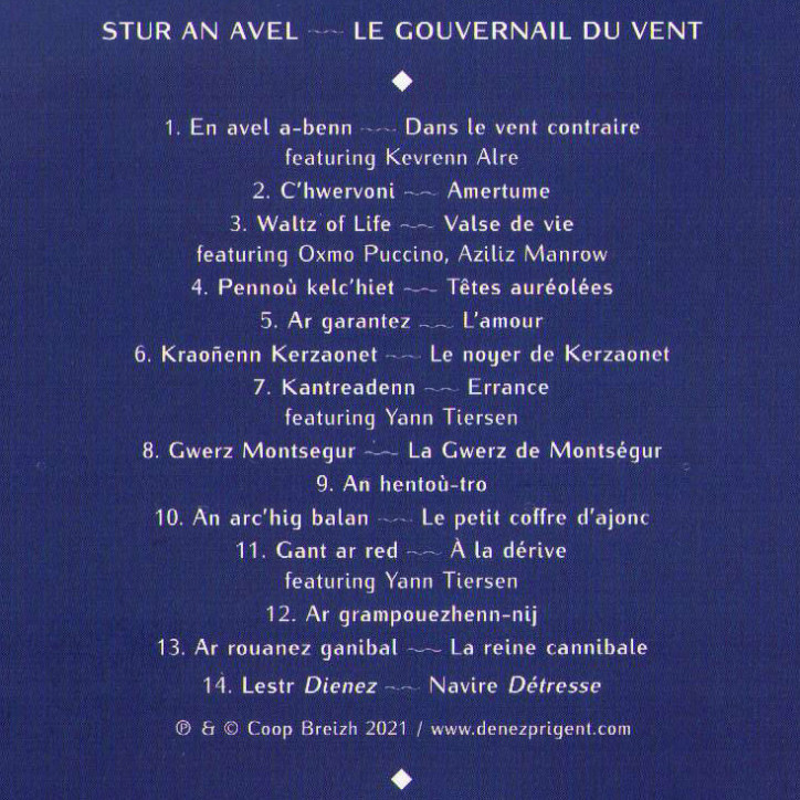 CD DENEZ - Stur an Avel, Le Gouvernail du vent