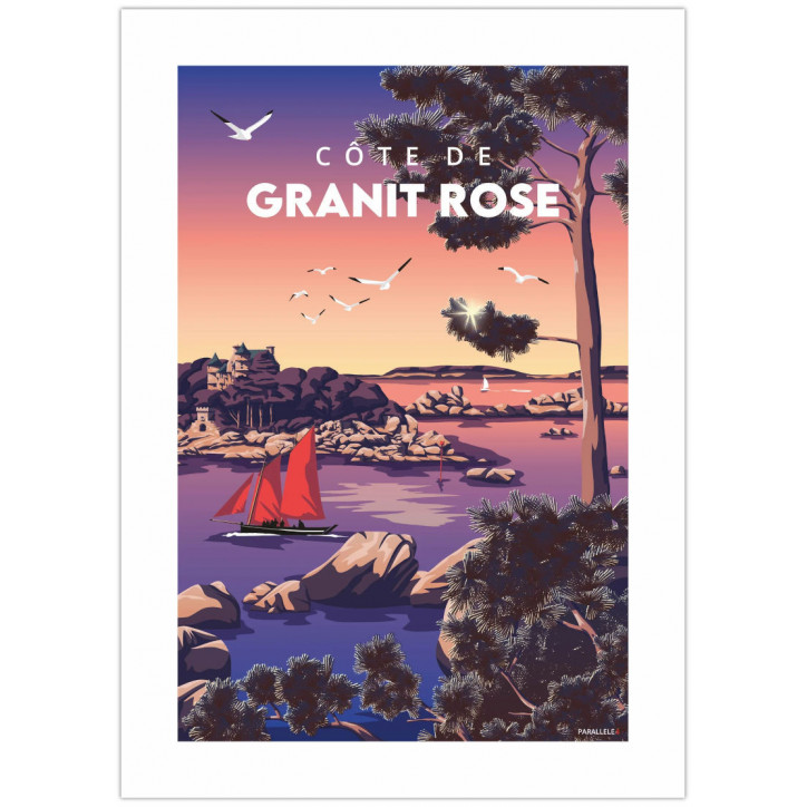 AFFICHE, Côte de Granit Rose (50 x 70 cm)