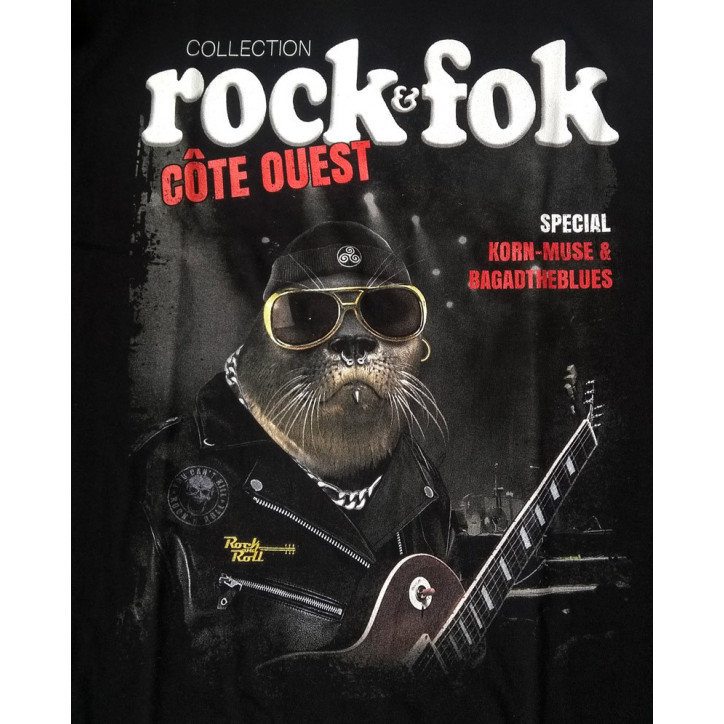 TEE-SHIRT NOIR - Rock & Fok