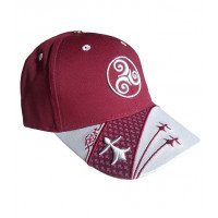 CASQUETTE BORDEAUX ET GRISE - Triskel et hermines