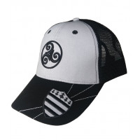 CASQUETTE Trucker, Noire et grise, écusson breton