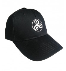 CASQUETTE Noire, Triskel blanc