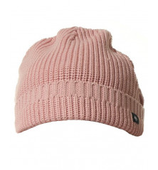 BONNET Rose pastel, en grosse maille