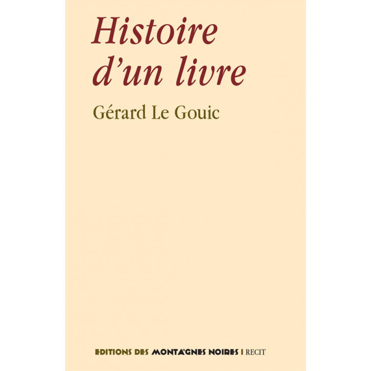 HISTOIRE D'UN LIVRE