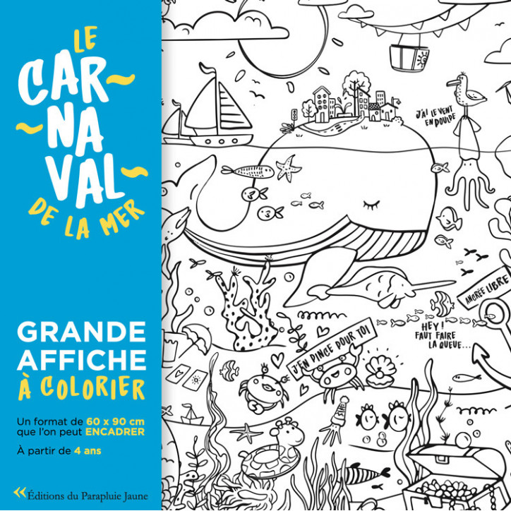 LE CARNAVAL DE LA MER, Grande affiche à colorier