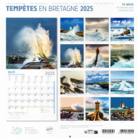 CALENDRIER 2025 - Tempêtes en Bretagne