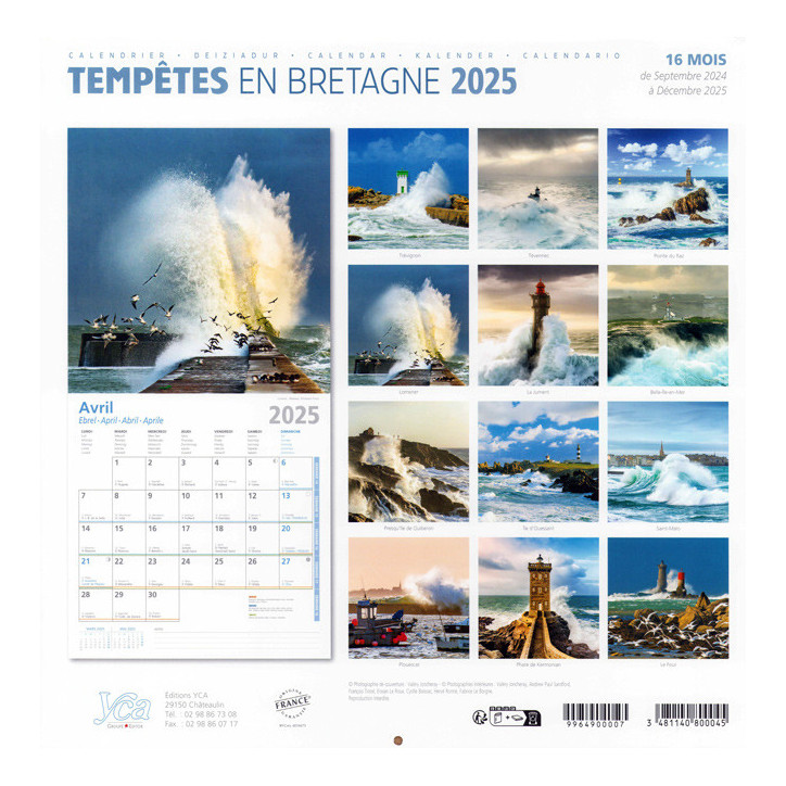 CALENDRIER 2025 - Tempêtes en Bretagne