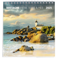 CALENDRIER 2025 - Bretagne (format chevalet de bureau, 15 x 16 cm)