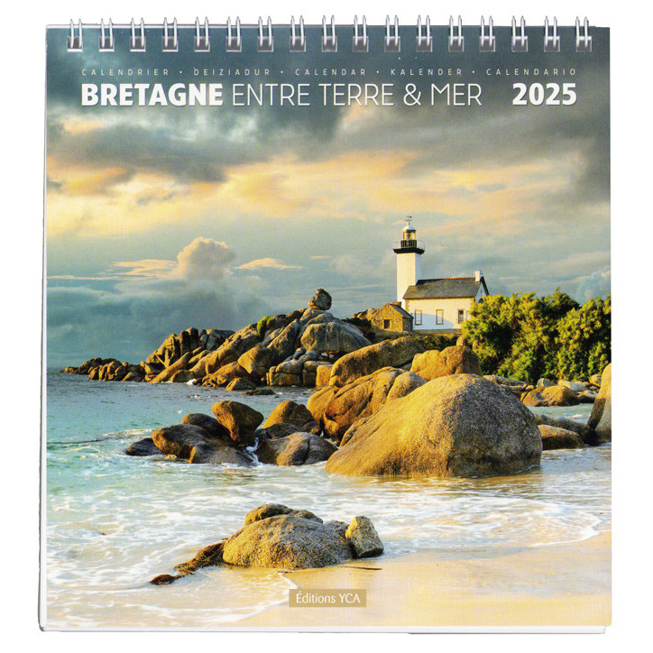 CALENDRIER 2025 - Bretagne (format chevalet de bureau, 15 x 16 cm)