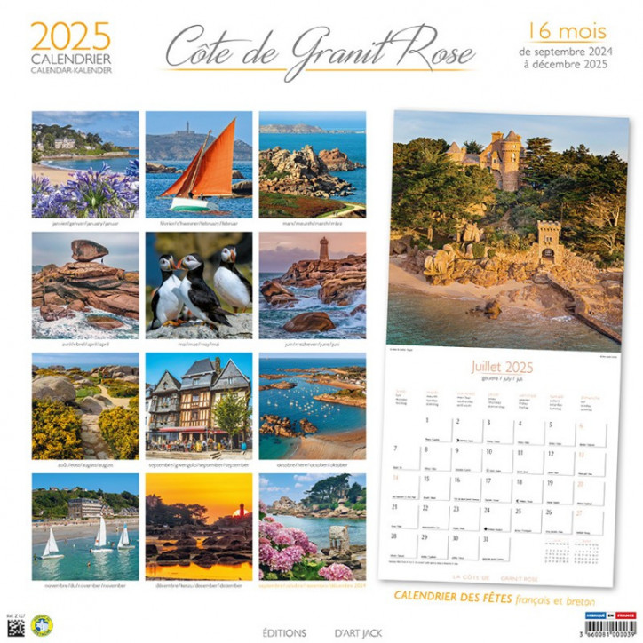 CALENDRIER 2025 CÔTE DE GRANIT ROSE