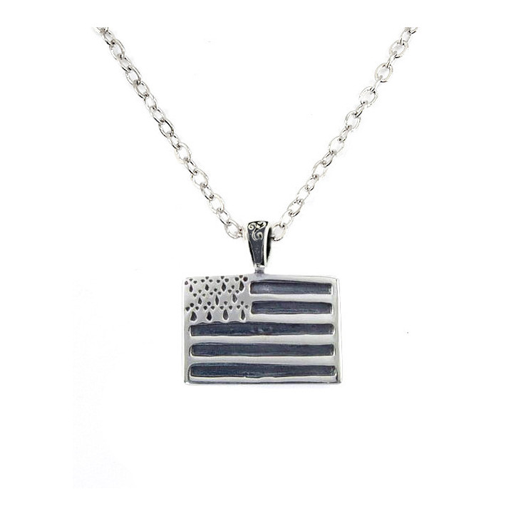 PENDENTIF Drapeau breton Gwenn ha Du, en argent