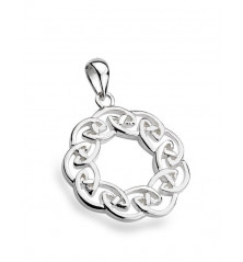 PENDENTIF en argent, Entrelacs circulaires